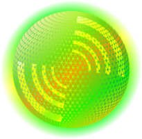 Season festival ball round wifi button connection icon technology element for decorative backgrounds png