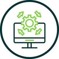 Upgrade Desktop Vector Icon Design