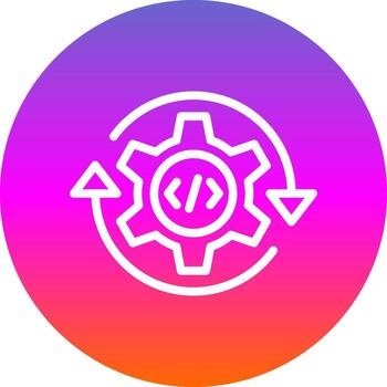 diseño de icono de vector de integración continua