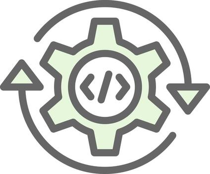 diseño de icono de vector de integración continua