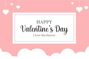 Flat valentine's day background vector