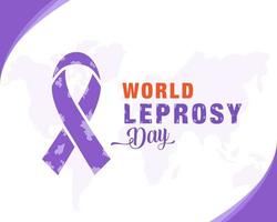 Vector illustration on the theme of world leprosy day in january