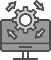 Upgrade Desktop Vector Icon Design