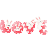 Cute bunny watercolor illustration png