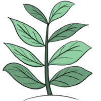 Leaf Small tree - Cartoon pencil draw style of animal and plant in the garden pencil draw png