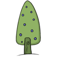 Tree - Cartoon pencil draw style of animal and plant in the garden pencil draw png