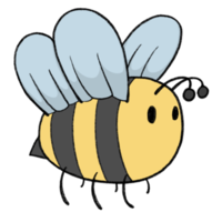 Bee - Cartoon pencil draw style of animal and plant in the garden pencil draw png