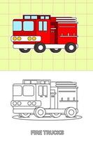 colouring page of all kind transportation vector