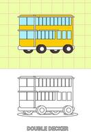 colouring page of all kind transportation vector