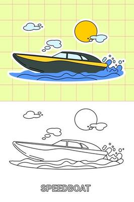 colouring page of all kind transportation