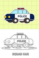 colouring page of all kind transportation vector