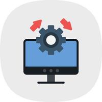 Upgrade Desktop Vector Icon Design