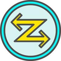 Zigzag Arrow Vector Icon