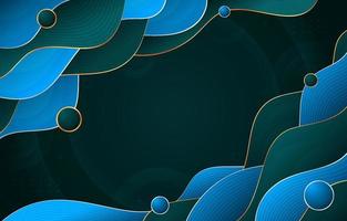 Abstract Dynamic Blue Green Background vector