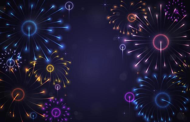Colorful Fireworks Background