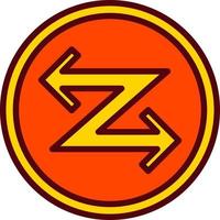 icono de vector de flecha en zigzag