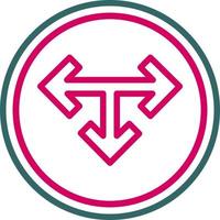 T Junction Vector Icon