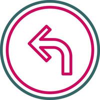 Turn Left Arrow Vector Icon