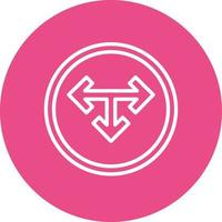T Junction Vector Icon
