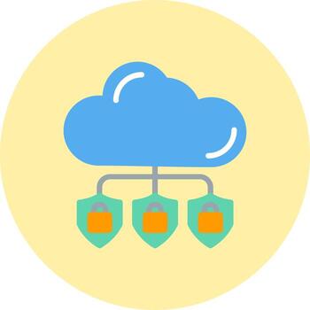 icono de vector de computación en la nube