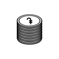 símbolo de moneda armenia, icono de dram armenio, signo amd. ilustración vectorial vector