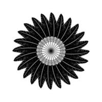 Ornamental Circle Shape Made by Feather Composition  for Decoration, Ornate, Website, Art Illustration, Background, Wallpaper, Logo or Graphic Design Element. Vector Illustration