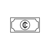 Ghana Currency Icon Symbol, Ghanaian Cedi, GHS Sign. Vector Illustration