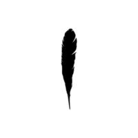 Feather Silhouette for Logo, Pictogram, Apps, Website or Graphic Design Element. Vector Illustration