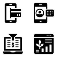 Digital Marketing and Publicity Line Icons Set vector