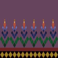 Geometric ethnic pattern embroidery design for background or wallpaper and clothing. vector