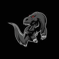 logotipo de la mascota t rex vector