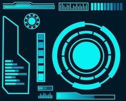 set of elements technology monogram artificial intelligence concept vector