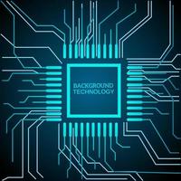 tecnología de fondo abstracto del concepto de procesador de circuito de inteligencia artificial vector