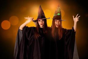 cutie young girls in halloween style photo