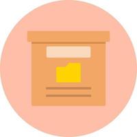 icono de vector de caja de almacenamiento