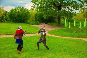 knightly tournament with swords photo