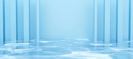 Blue background with decorative water texture ideal for poster, cover, branding wallpaper, banner, website, presentation. Modern and clean background. 3d rendering.