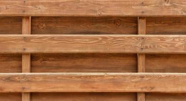 wall made of wooden logs background. wooden beams fence texture photo