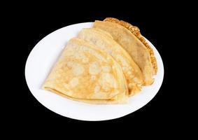 fresh homemade blinis top view isolated photo