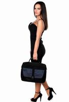 Businesswoman holding a briefcase photo