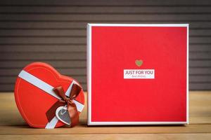 Box heart shape and gift-box photo