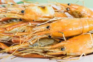 Grilled Giant river prawn photo