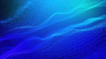 partículas de onda de color azul digital y luz con bokeh, ciberespacio y tecnología concepto de fondo abstracto de conexión digital. ilustración de representación 3d. foto