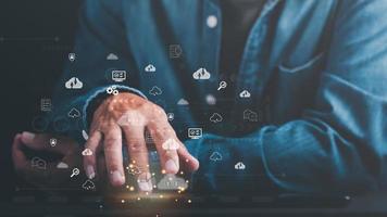 business people use tablets,global internet connection concept,Global internet connection application technology for business and digital marketing,finance and banking digital link technology big data photo