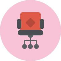 icono de vector de silla de escritorio
