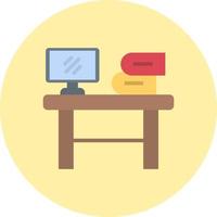 icono de vector de mesa de oficina