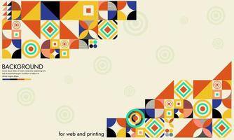geometric retro background design. abstract mosaic shape ornament. for certificates, cards, covers, banners vector