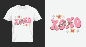 Xoxo Valentine's Day SVG vector