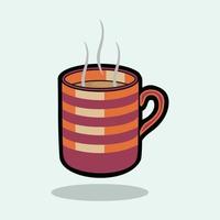 hot coffe cup with white background vector