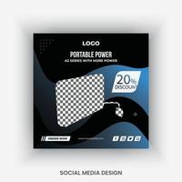 Gadget social media post design template vector